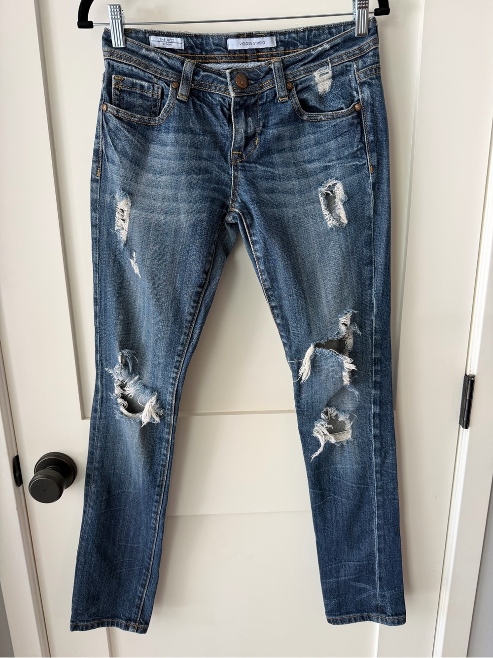Vigoss Studio The Ritz Skinny Distressed Denim Size 26.5
